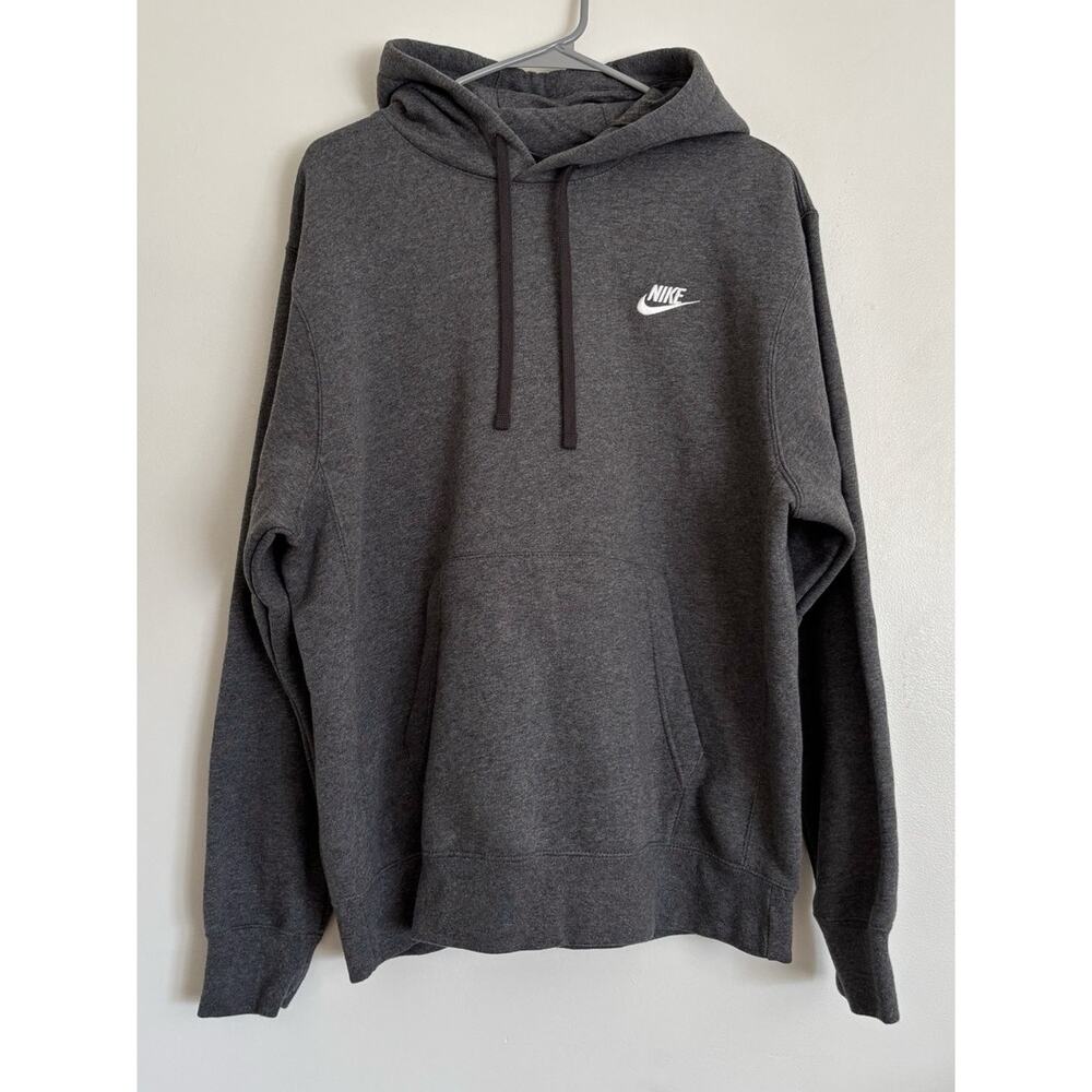 Dark Grey Nike Men's Cotton Hoodie Sweatshirt M - Picture 1 of 5